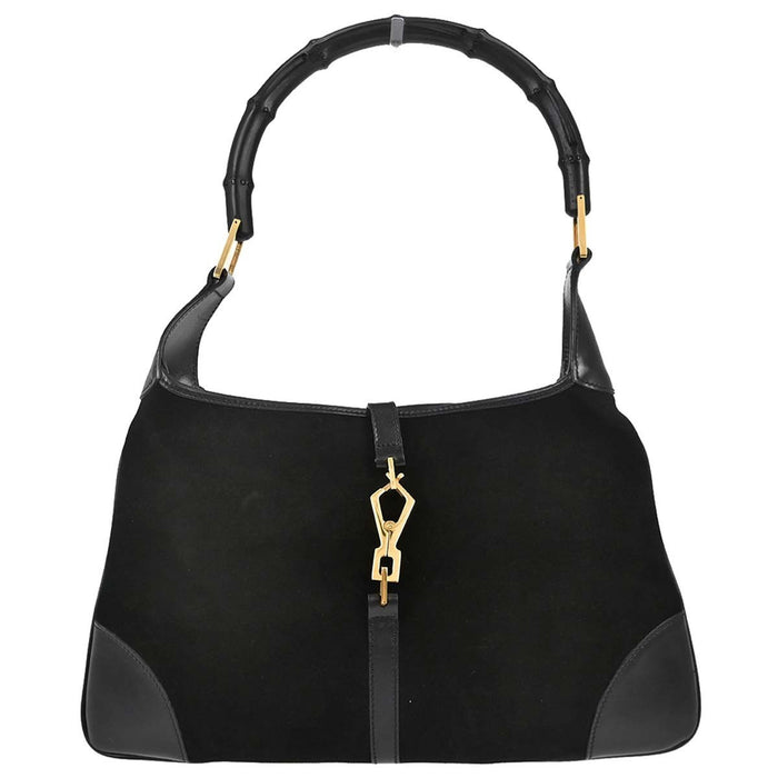 Borsa Gucci Bamboo Hobo Vintage in Camoscio Nero