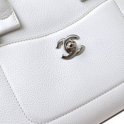 Chanel White Calfskin 2way Handbag