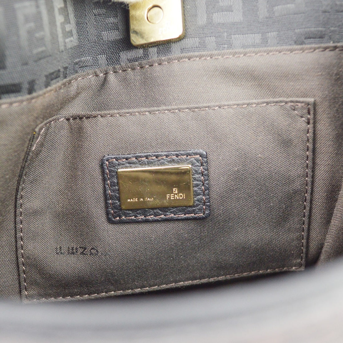 Fendi Zucchino Tote Vintage Bag in Black Canvas