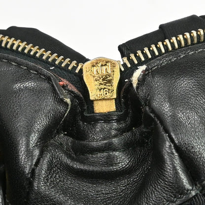Prada Black Nylon Gathered Tote Handbag Vintage