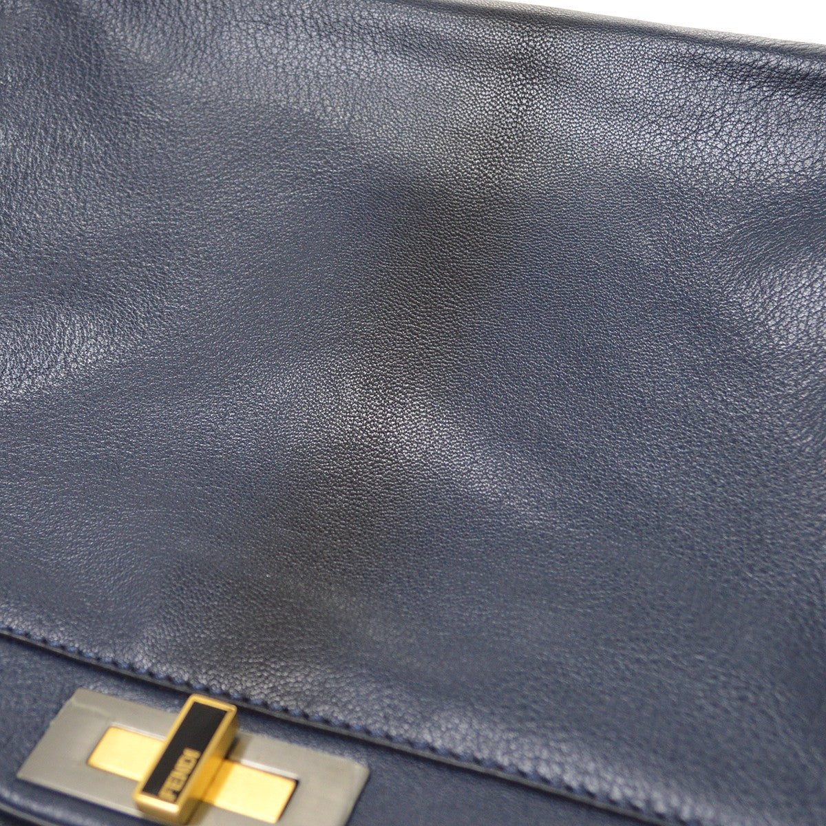 Fendi Navy Peekaboo Handbag