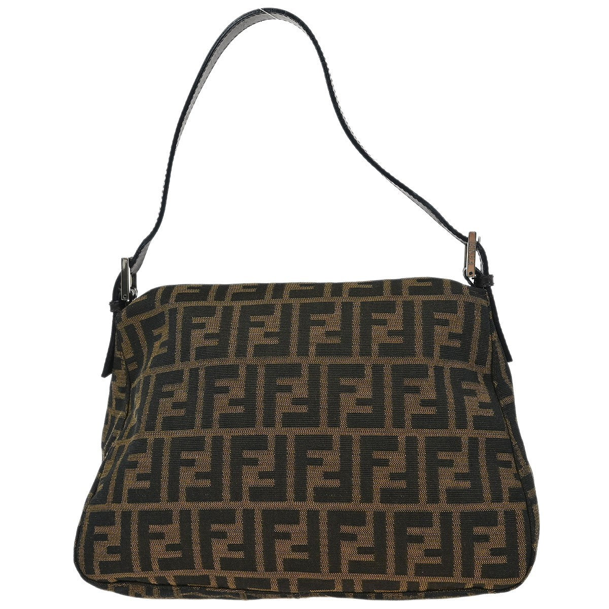 Fendi Brown Canvas Zucca Mamma Baguette Handbag