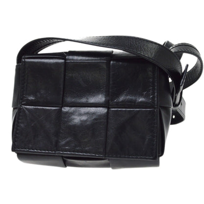 Bottega Veneta Black Intrecciato Candy Cassette Mini Shoulder Bag