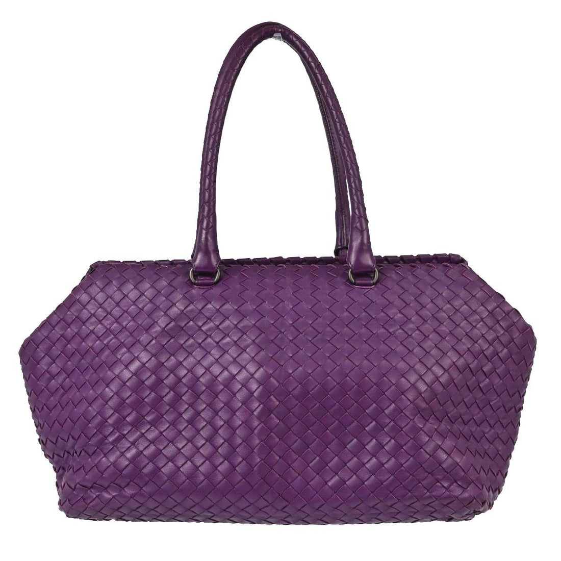 Borsa Bottega Veneta Cesta Intrecciato Vintage in Pelle Viola
