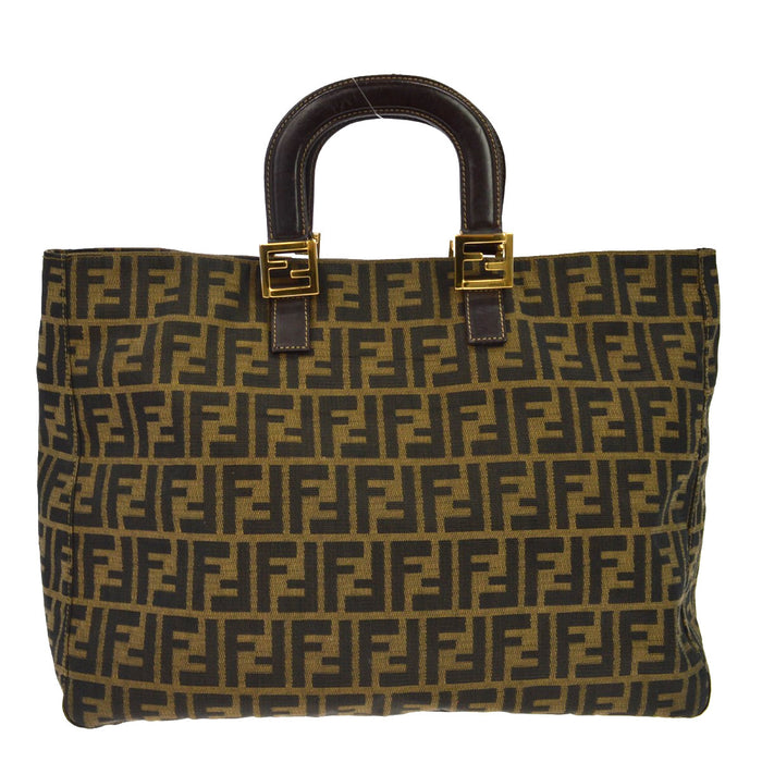 Borsa Fendi Zucca Tote Grande Vintage in Tela Marrone
