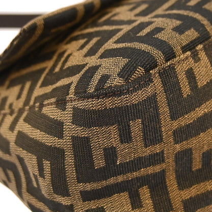 Fendi Brown Canvas Zucca Mamma Baguette Handbag