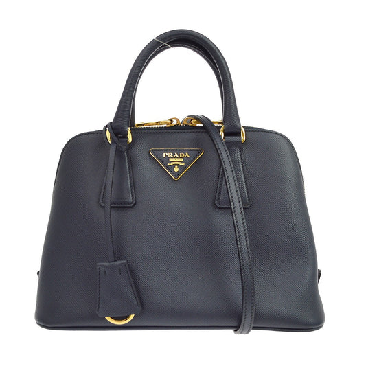 Prada Navy Leather Promenade Shoulder Handbag