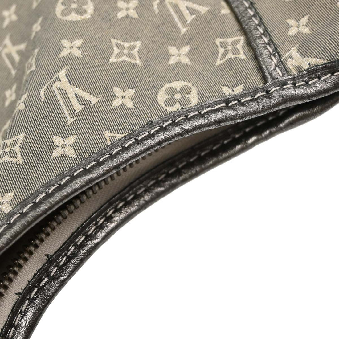 Louis Vuitton Gray Monogram Mini Lin Manon PM Hobo Handbag Vintage