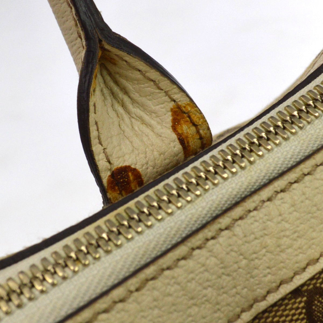 Borsa Gucci Princy Vintage in Tela e Pelle Marrone