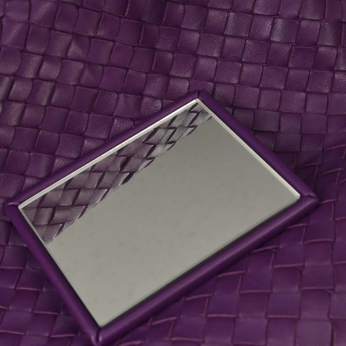 Borsa Bottega Veneta Cesta Intrecciato Vintage in Pelle Viola