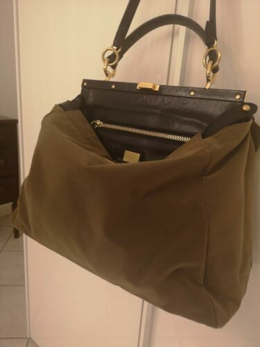 Fendi Navy Peekaboo Handbag