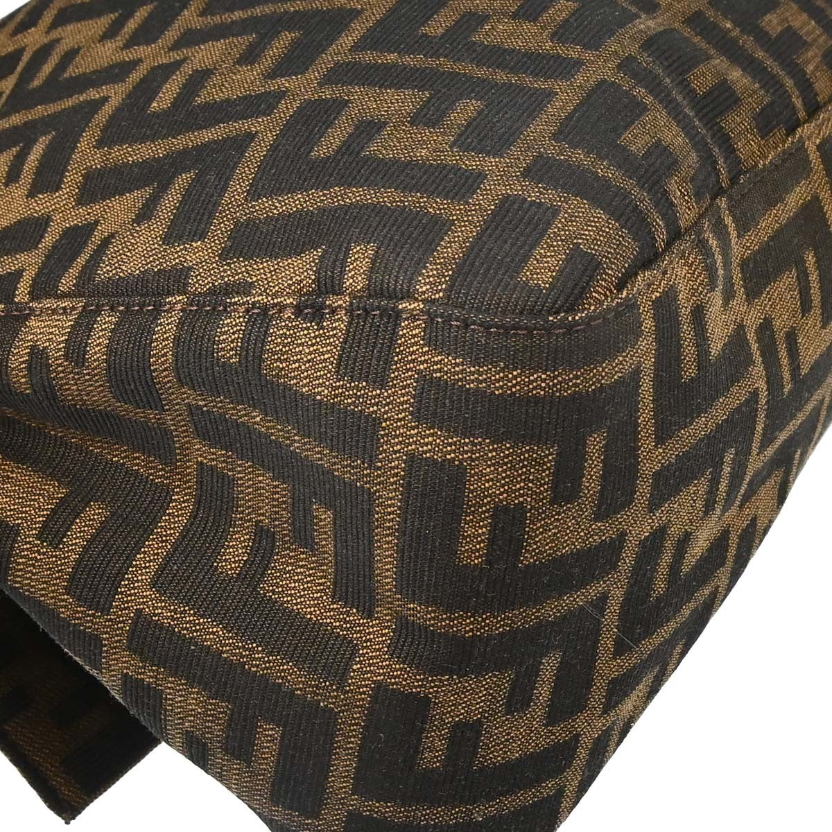 Fendi Brown Canvas Zucca Mamma Baguette Handbag