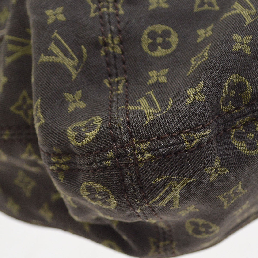 Borsa Louis Vuitton Brown Mini Lin Buzasu Anjou Bag Vintage in Mini Lin Canvas, Pelle Marrone