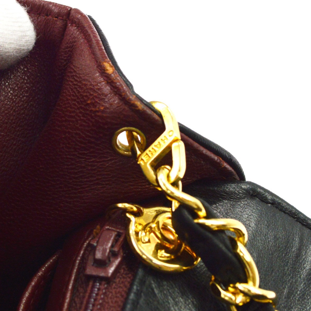 Chanel Black Lambskin Medium Diana Shoulder Bag