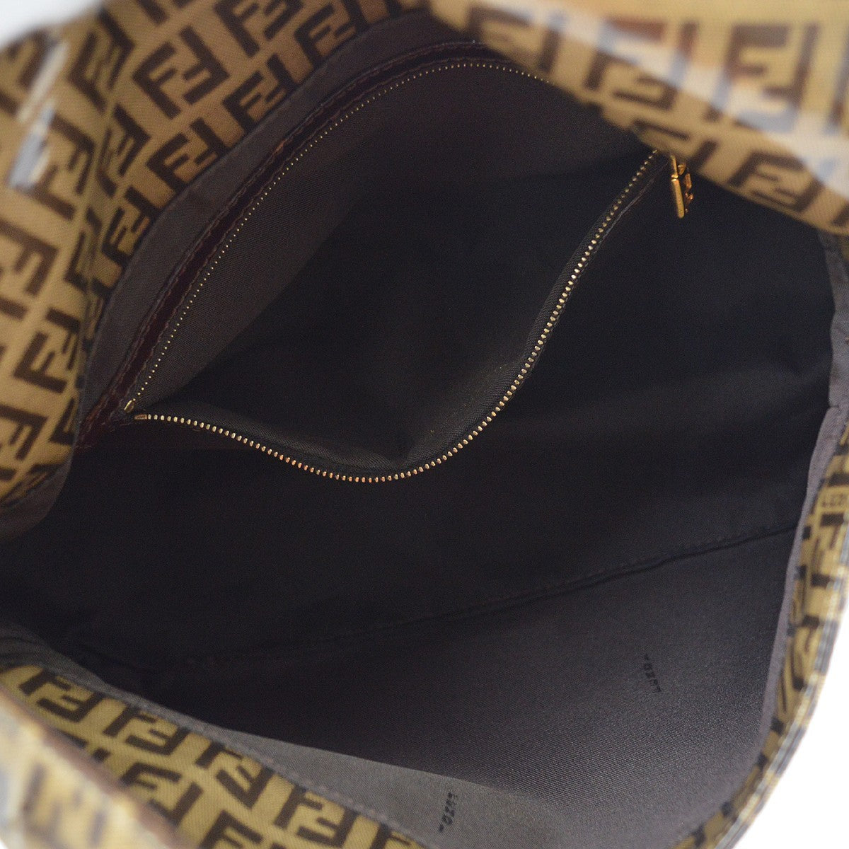 Fendi Brown Vinyl Zucchino Mamma Baguette Handbag