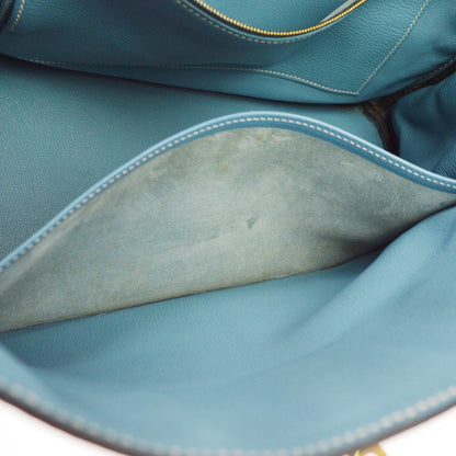 Borsa Hermès Birkin 35 Vintage in Pelle Clémence Blu