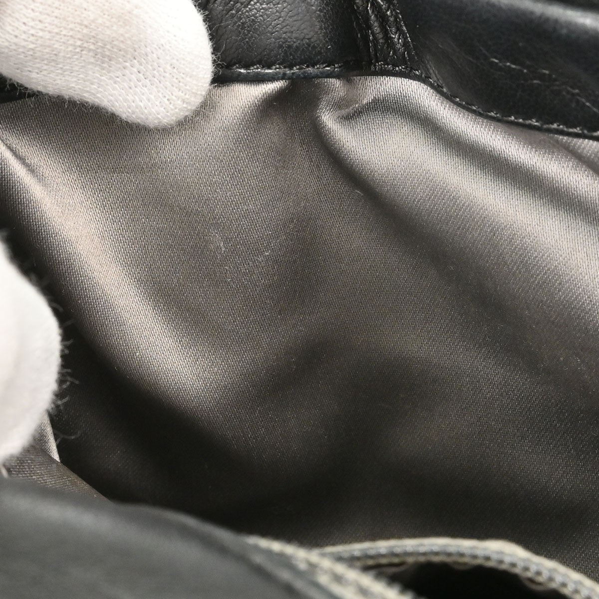 Chanel Black Lambskin Ruffled Handbag Vintage