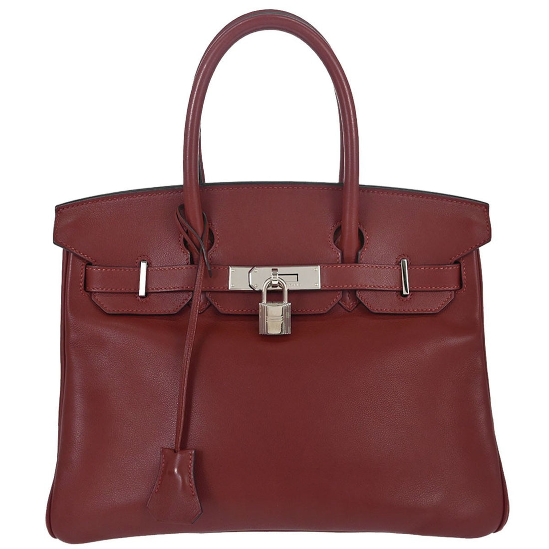 Borsa Hermès Rouge H Swift Birkin 30 Handbag Vintage in Pelle Swift Rouge H