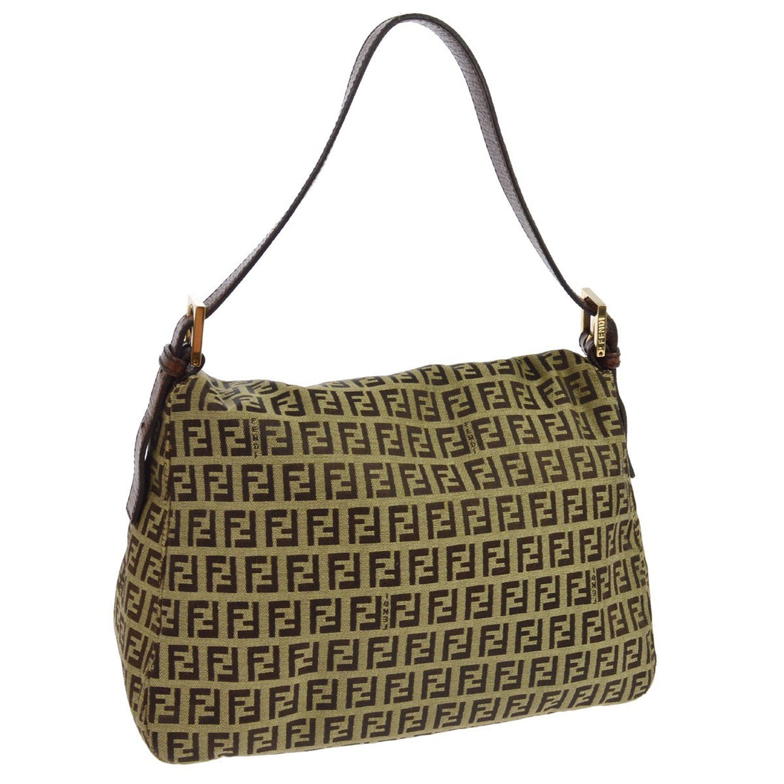 Borsa Fendi Brown Zucchino Mamma Baguette Handbag Vintage in Zucchino Canvas Marrone