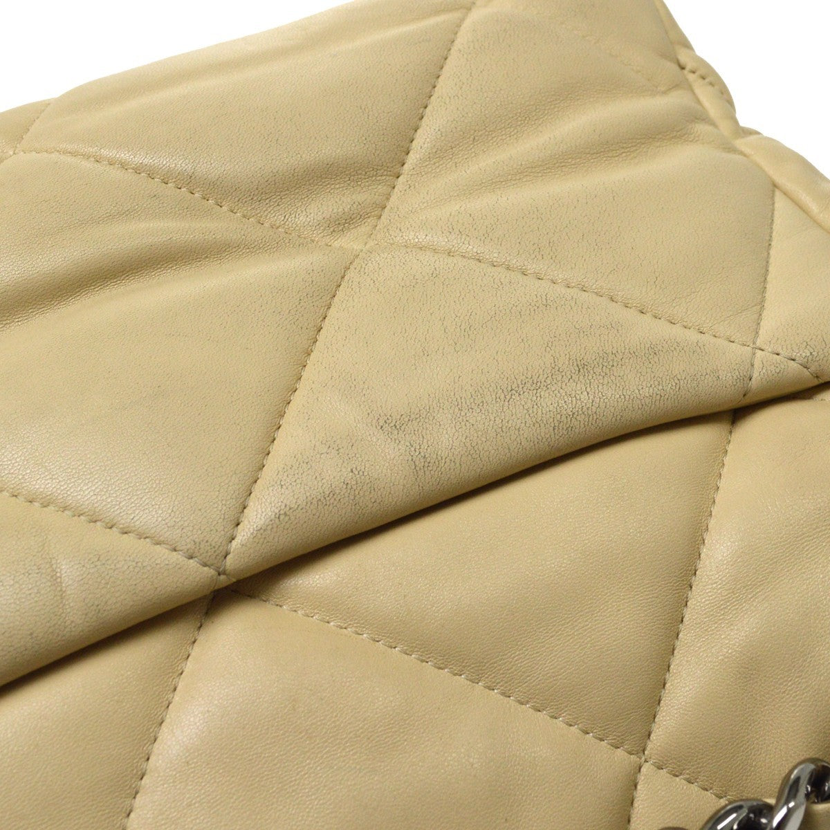 Chanel Beige Lambskin Dix-neuf 19 Large 2way Handbag