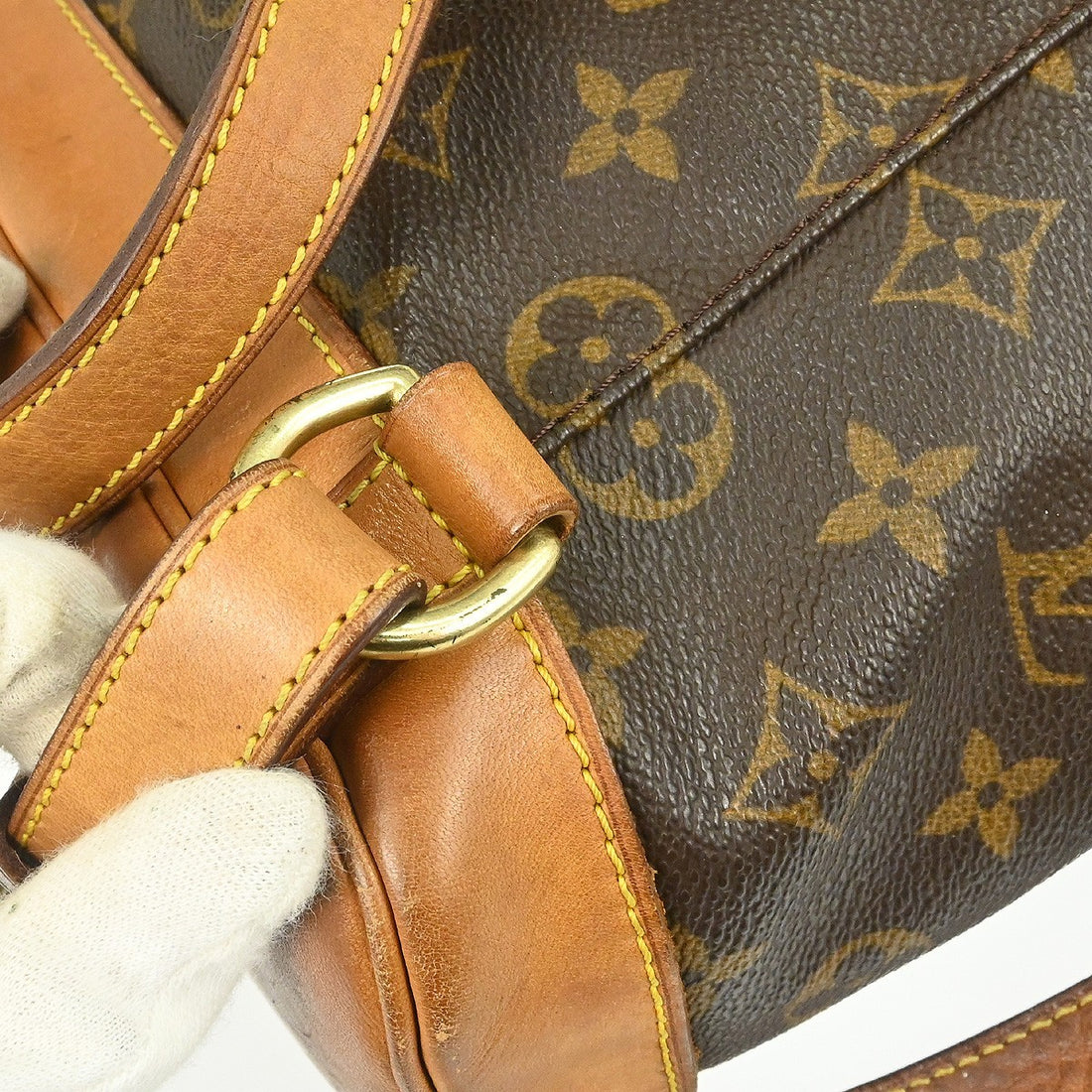 Zaino Louis Vuitton Montsouris MM Vintage in Tela Monogram Marrone