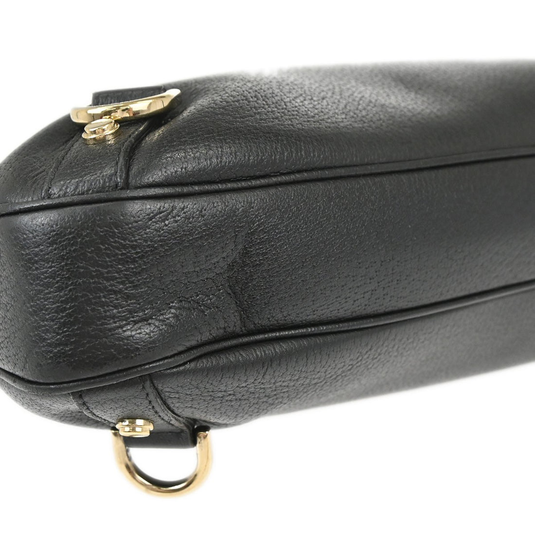 Gucci Abbey D-Ring Vintage in Black Leather Handbag