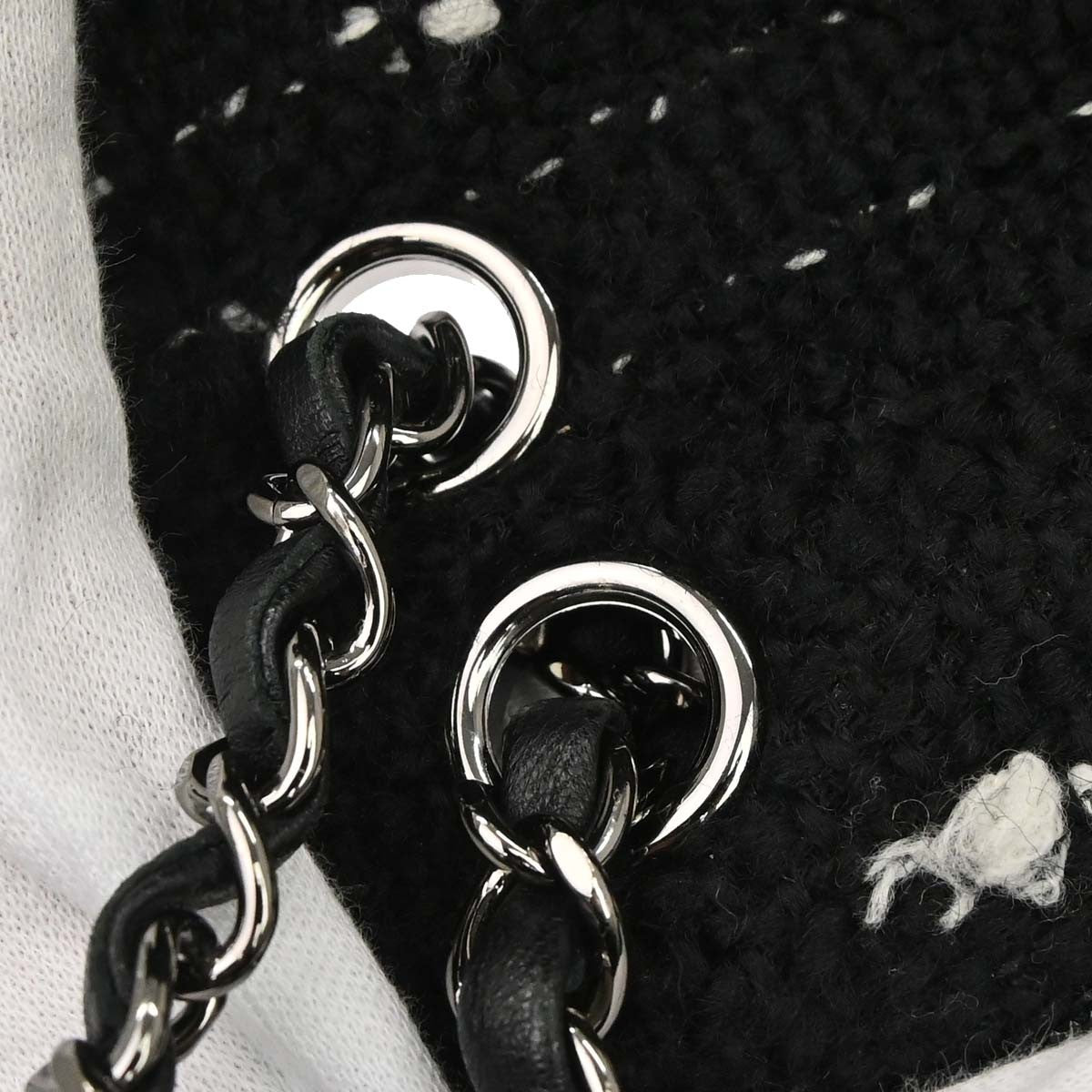 Chanel Black Tweed Elementary Chic Flap Shoulder Bag Vintage