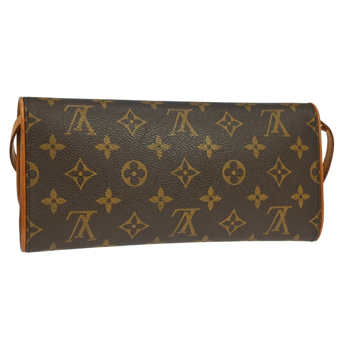 Borsa Louis Vuitton Pochette Twin GM Crossbody Bag Vintage in Monogram Canvas, Leather Marrone