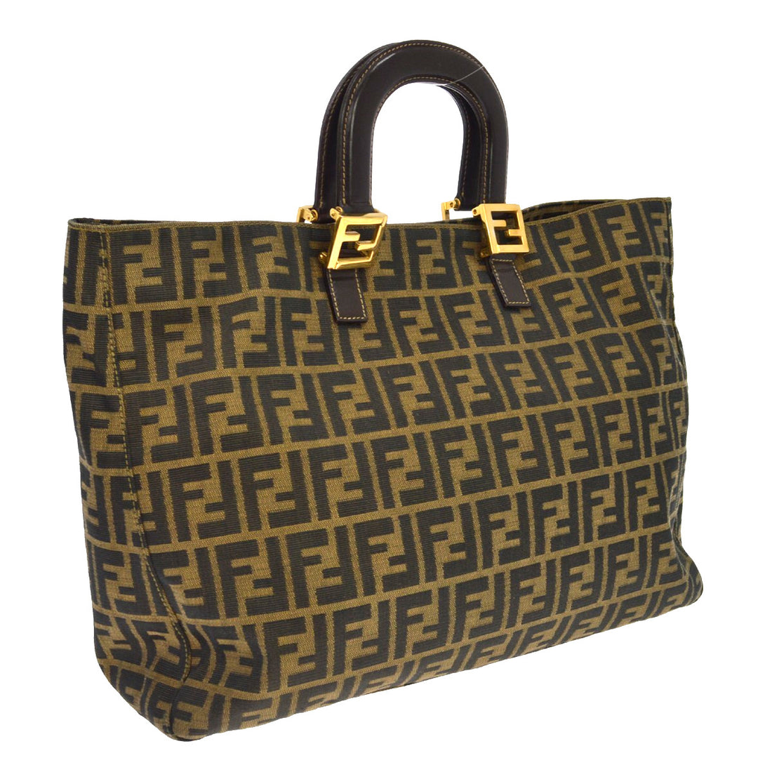Borsa Fendi Zucca Tote Grande Vintage in Tela Marrone