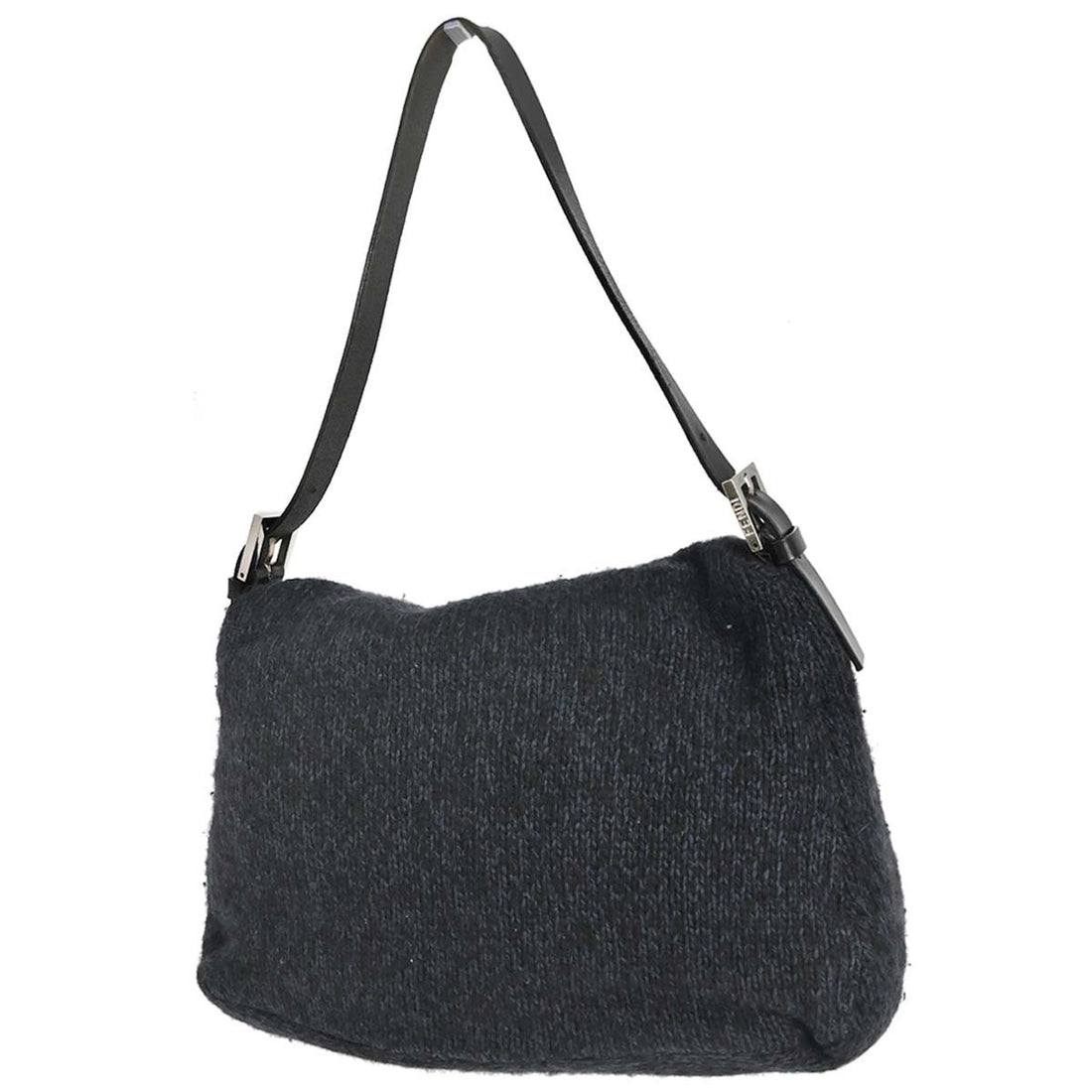 Borsa Fendi Mamma Baguette Vintage in Lana Blu Navy