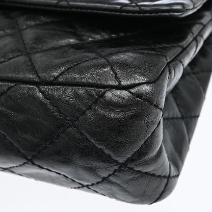 Chanel 2.55 Reissue Flap Black Aged Calfskin Shoulder Bag Vintage