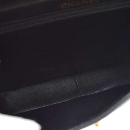 Chanel Black Lambskin Double Sided Classic Flap Handbag