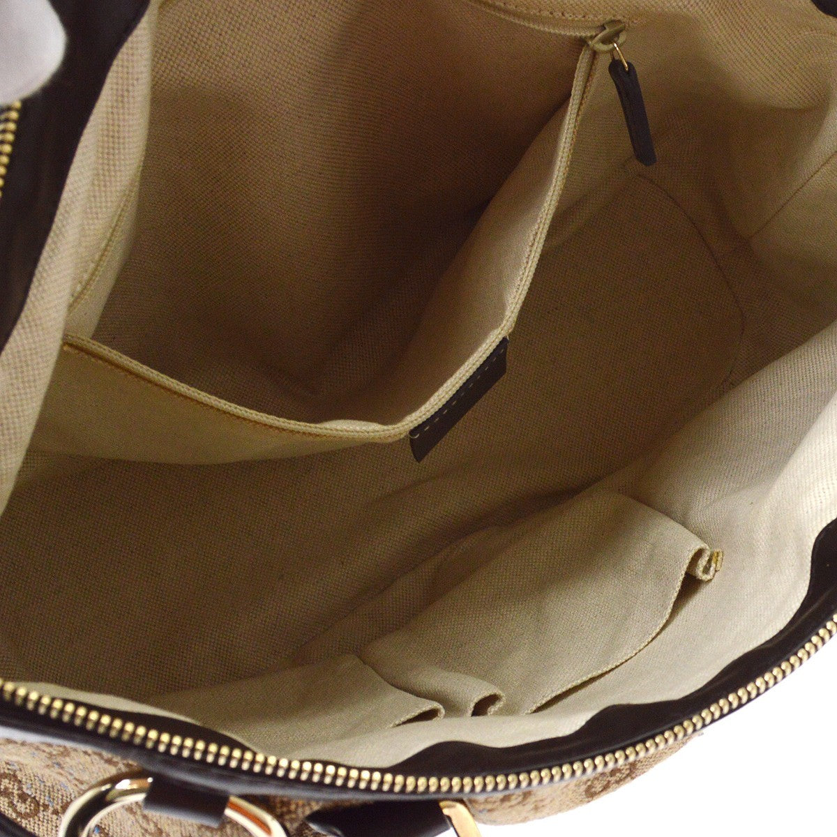 Gucci Beige Canvas Sukey GG Tote Bag
