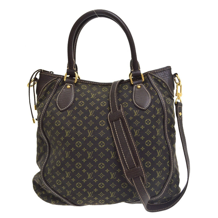 Borsa Louis Vuitton Brown Mini Lin Buzasu Anjou Bag Vintage in Mini Lin Canvas, Pelle Marrone