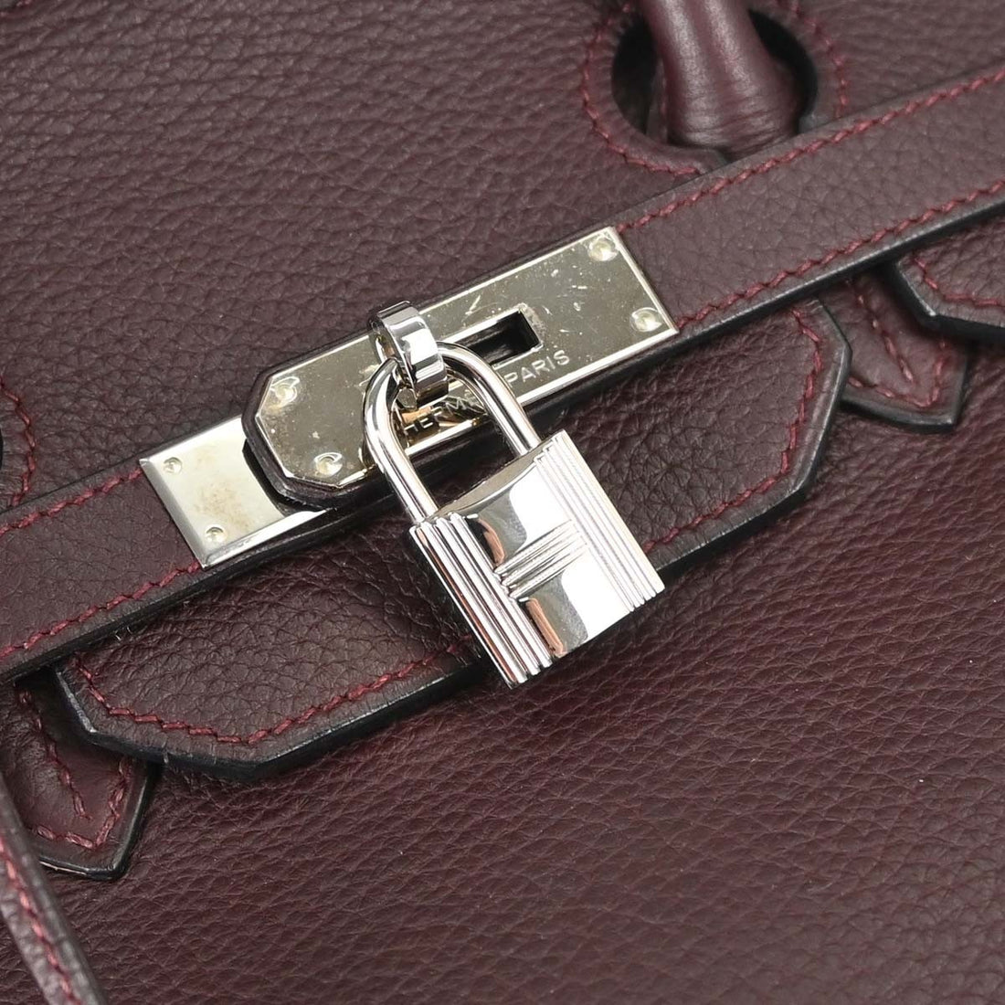 Borsa Hermès Birkin 35 Vintage in Pelle Togo Bordeaux
