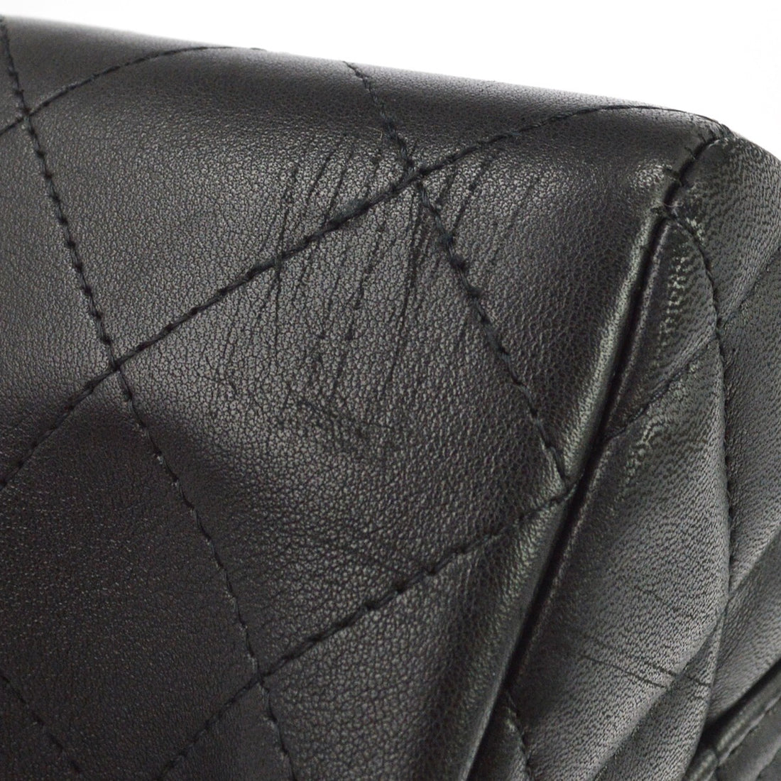 Borsa Chanel Classic Single Flap Jumbo Vintage in Pelle Nero