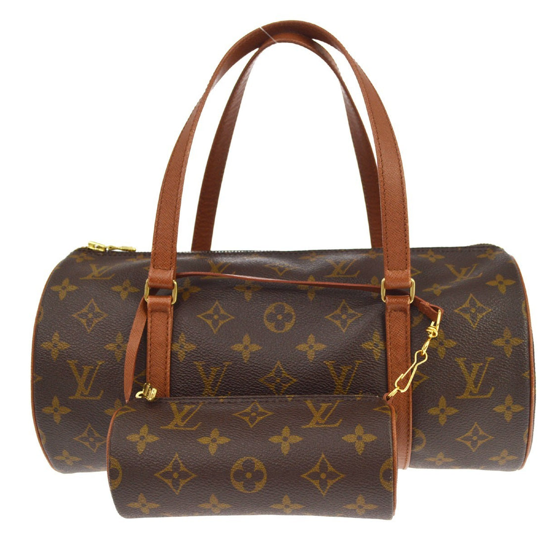 Borsa Louis Vuitton Papillon 30 Vintage in Tela Monogram e Pelle Marrone