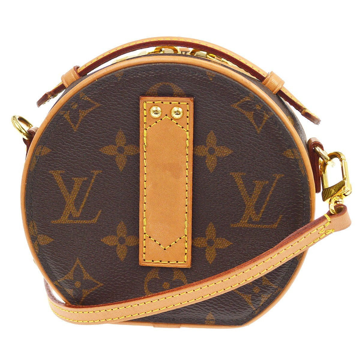 Borsa Louis Vuitton Mini Boîte Chapeau Vintage in Tela Monogram Marrone