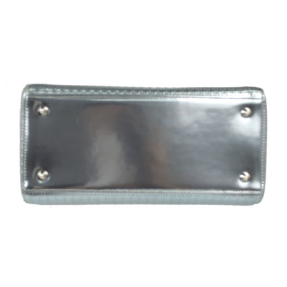 Christian Dior Metallic Silver Micro Cannage Lady Dior