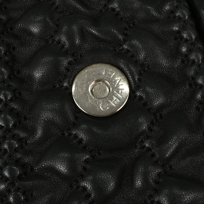 Chanel Black Lambskin Ruffled Handbag Vintage