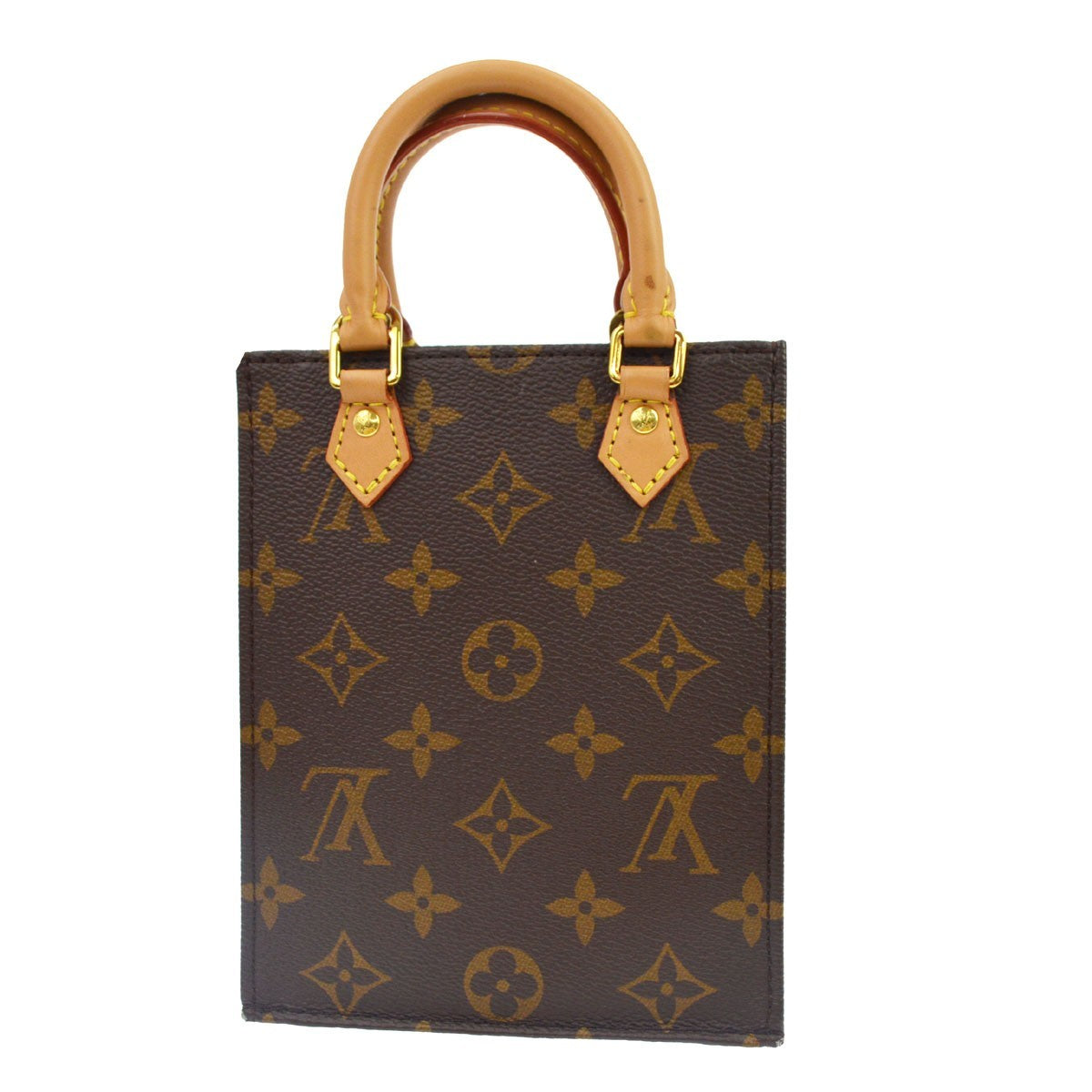 Louis Vuitton Monogram Petit Sac Plat Tote Handbag