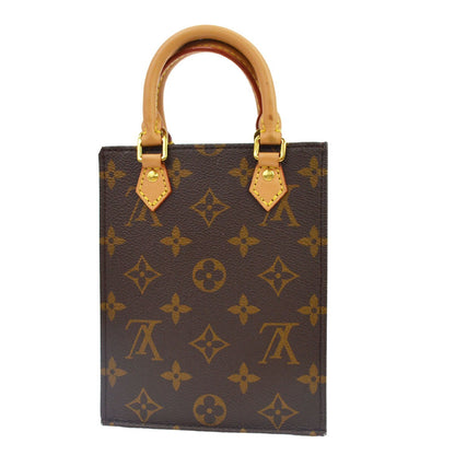 Louis Vuitton Monogram Petit Sac Plat Tote Handbag