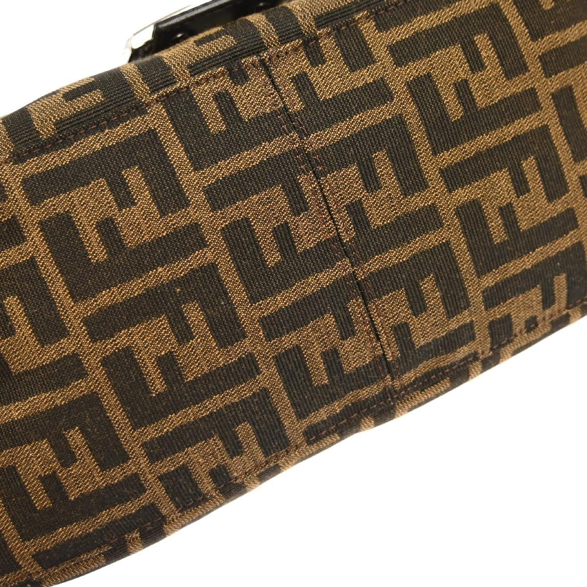 Fendi Brown Canvas Zucca Mamma Baguette Handbag