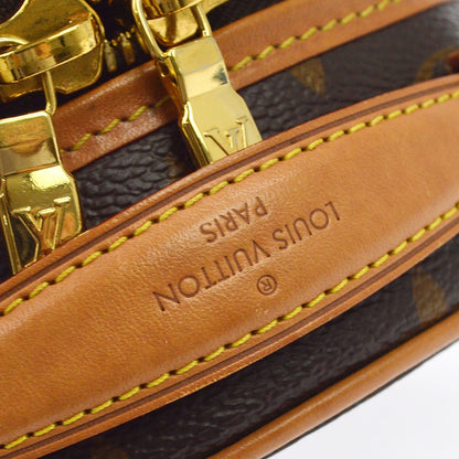 Borsa Louis Vuitton Mini Boîte Chapeau Vintage in Tela Monogram Marrone
