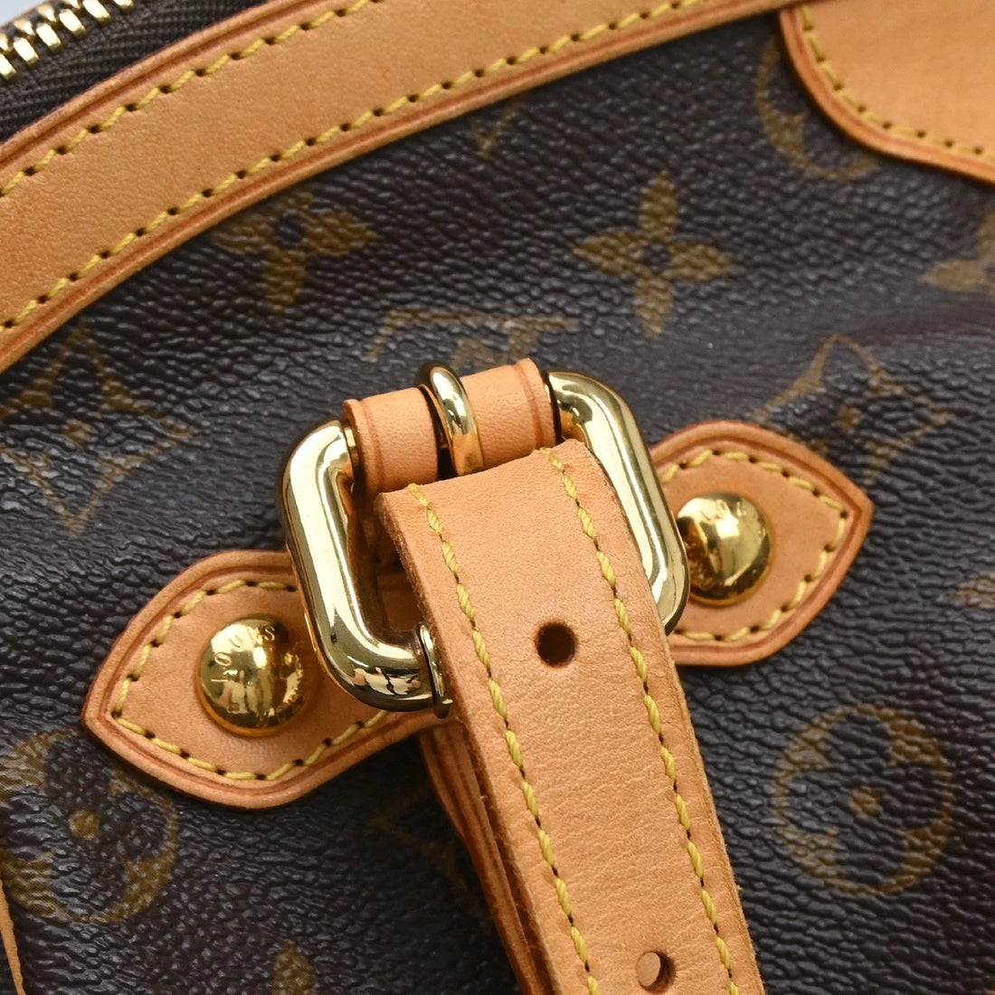 Borsa Louis Vuitton Monogram Tivoli GM Handbag Vintage in Monogram Canvas, Leather Marrone