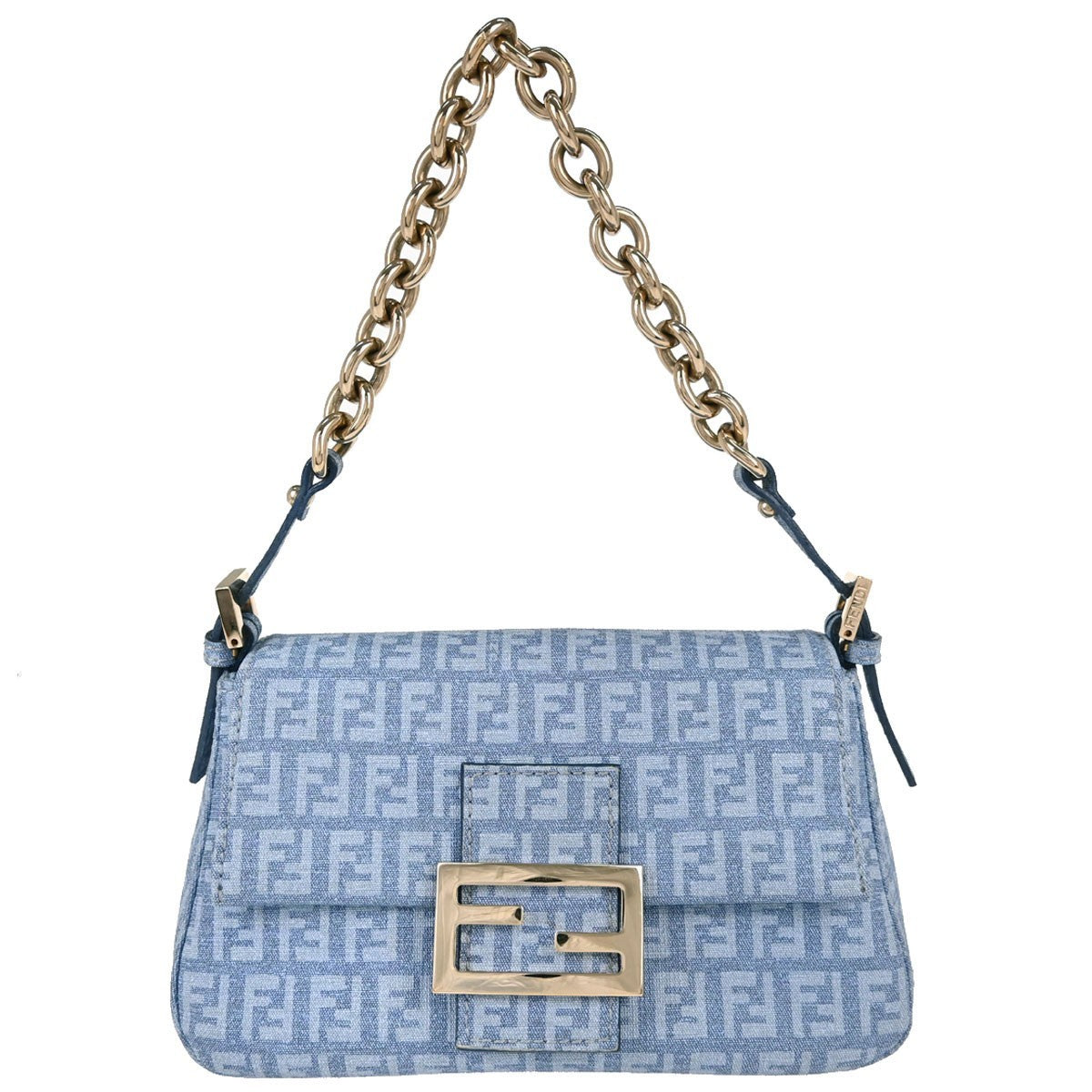 Borsa Fendi Zucchino Vintage in Tela Blu