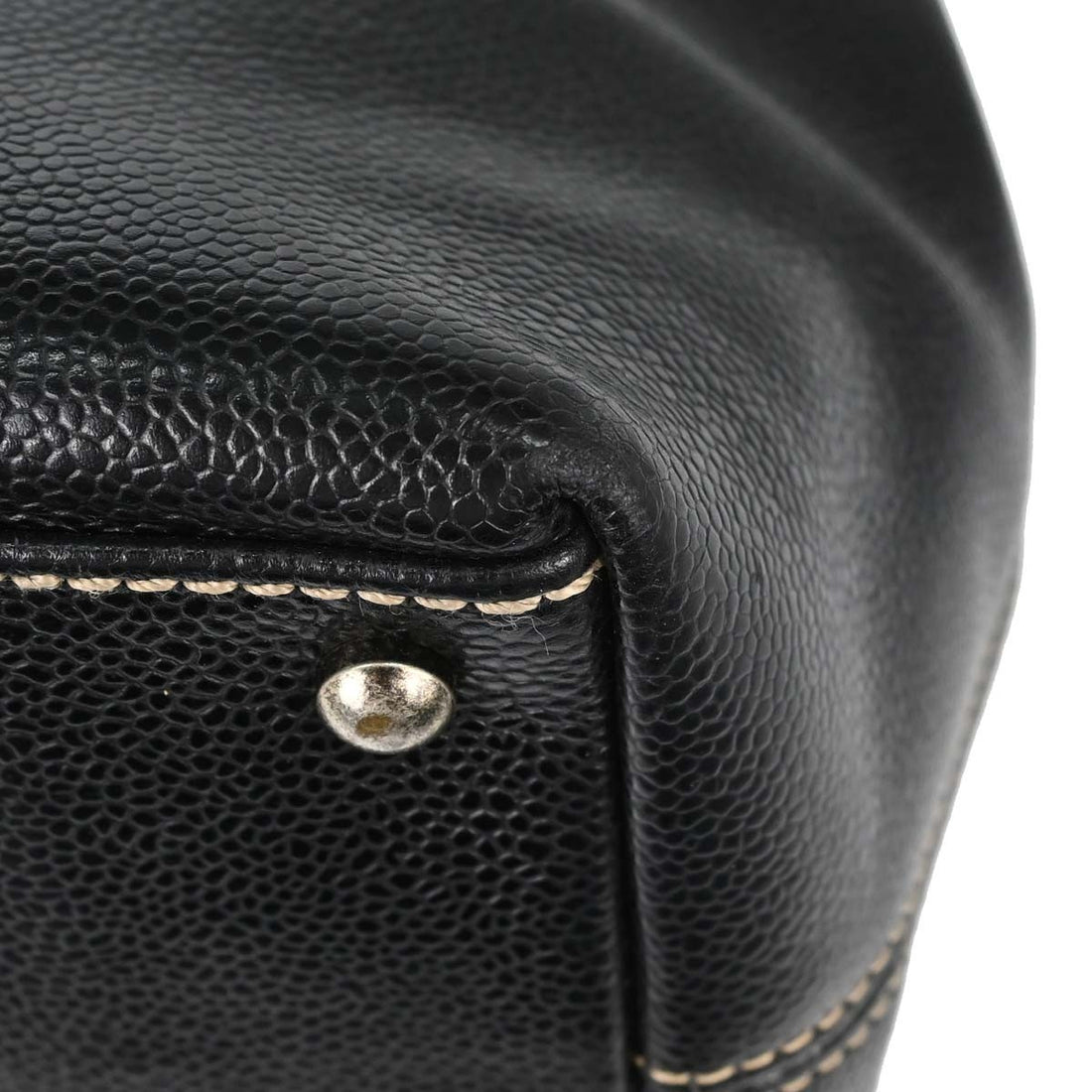 Borsa Chanel Tote 2way Vintage in Pelle di Vitello Nera