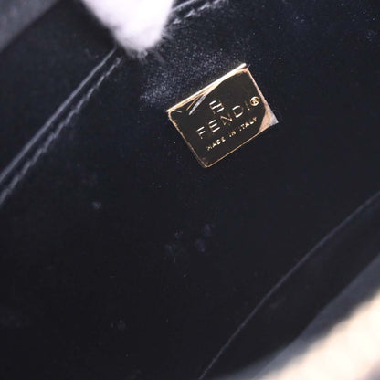 Fendi Black Brown Studded Zucca Handbag
