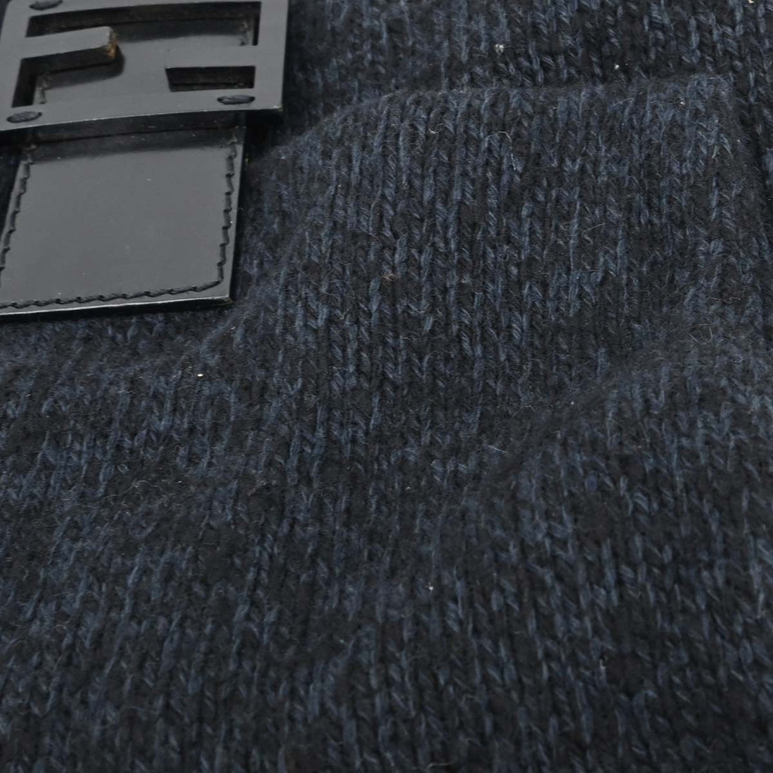 Borsa Fendi Mamma Baguette Vintage in Lana Blu Navy