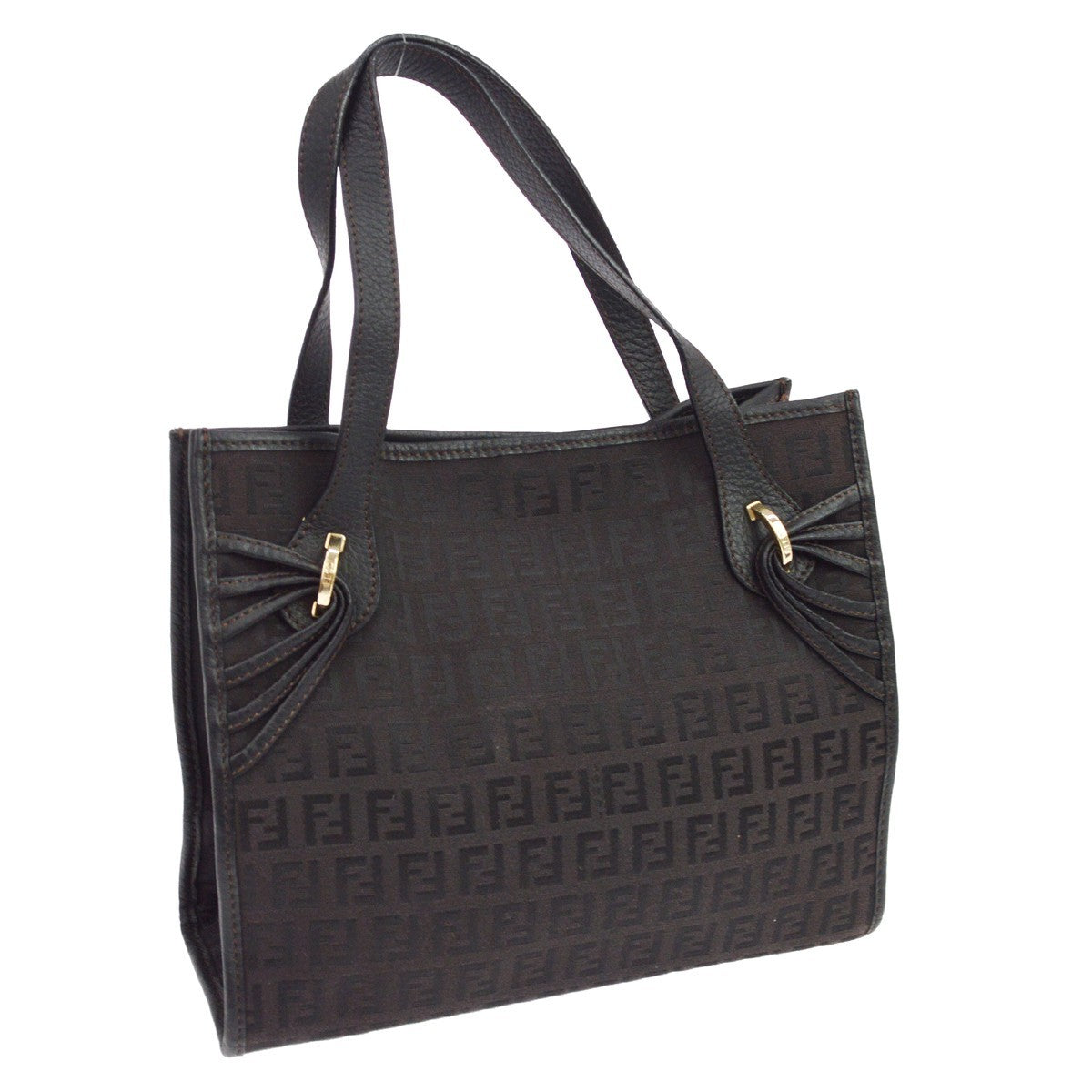 Fendi Zucchino Tote Vintage in Tela Nera